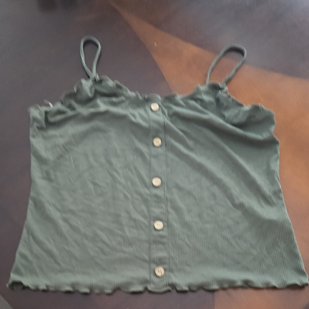 NOBO Green Button-Up Camisole